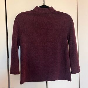 Burgundy Long Sleeve Top